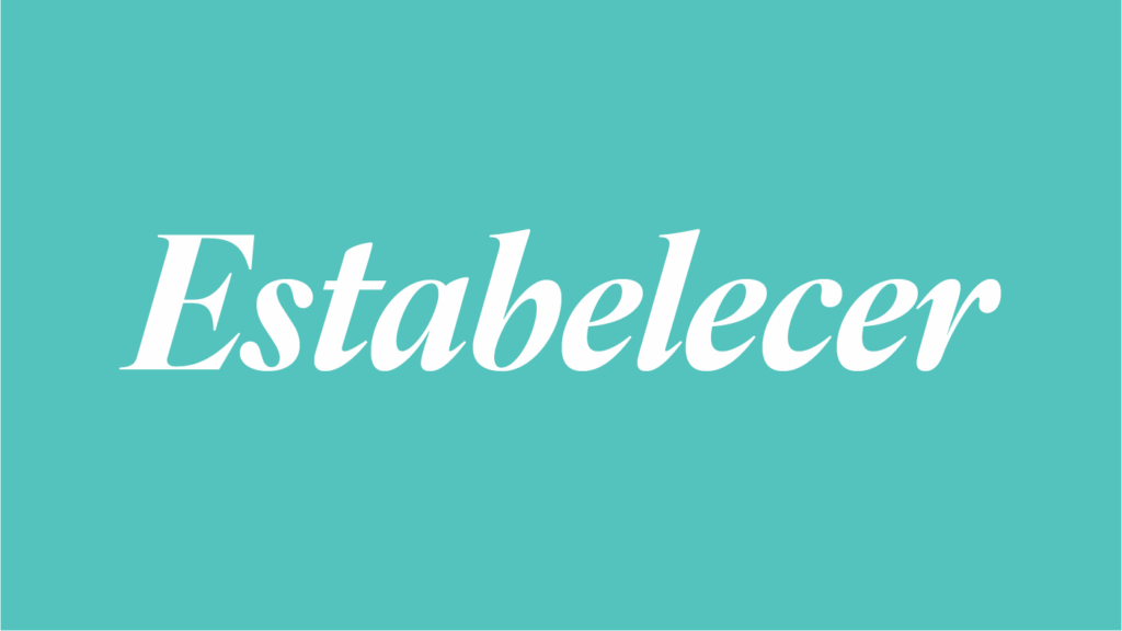 Estabelecê-lo na fé